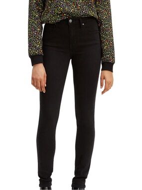 LEVI’S 721 High Rise Skinny stretchy Black Denim  Jeans